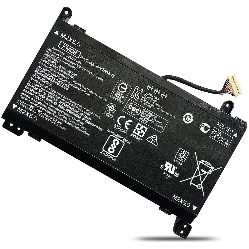 FM08 HSTNN-LB8A 12-линейный аккумулятор для ноутбука Hp Omen 17-AN018NB/AN193NG TPN-Q195 серии ноутбуков