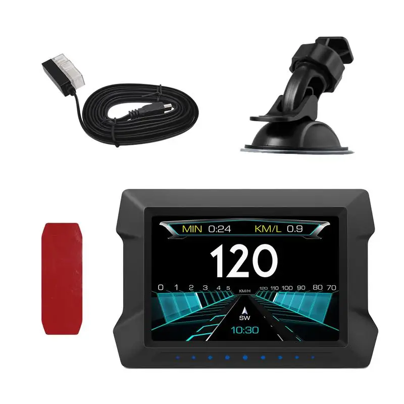 

Universal GPS Head-Up Display Smart Gauge Car Speedometer Tachometer Coolant Oil Temp Overspeed Auto Alarm Multi-function