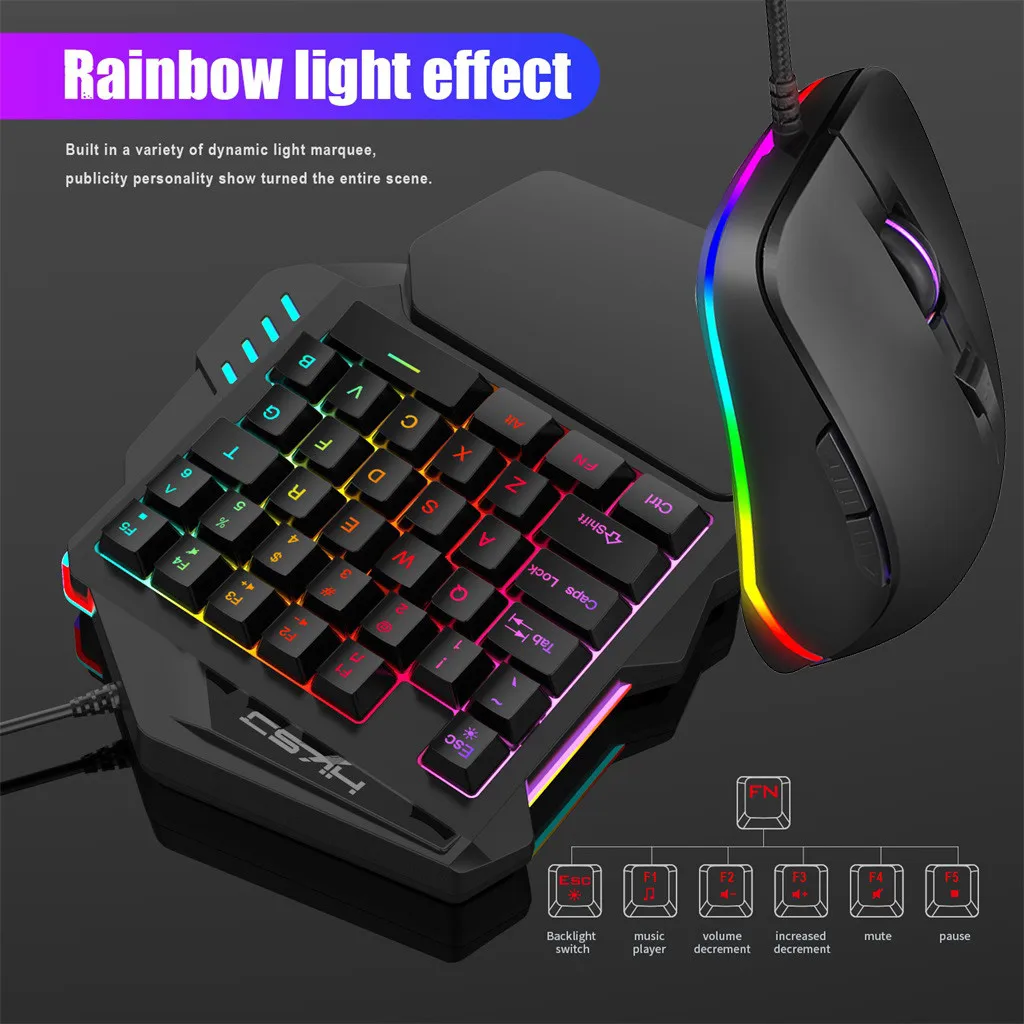 

Free Shipping Ouhaobin Hxsj V100+s600 Keyboard Mouse Set 35 Keys Mini Usb Wired Keyboard+ Mouse Gift Игровая Мышка 2020