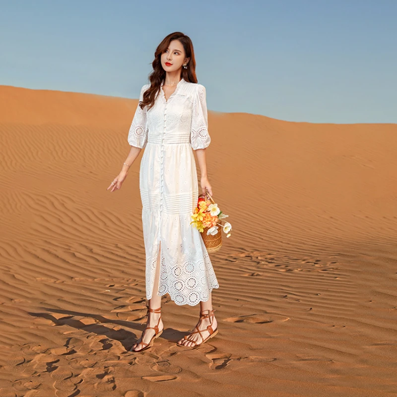 

High Quality Luxury Elegant Dresses for Women Summer 2022 Festival Beach Designer Party Clothing Sexy Birthday Brand Outfits