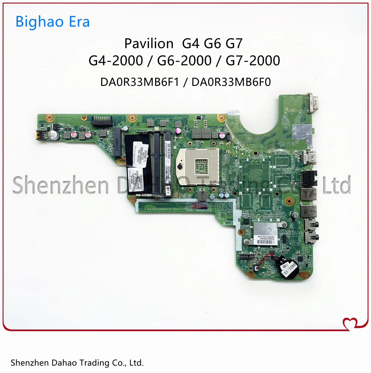 

For HP Pavilion G4-2000 G6-2000 G7-2000 Laptop Motherboard DA0R33MB6F1 DA0R33MB6E0 R33 Mainboard With HM76 680568-001 680568-501