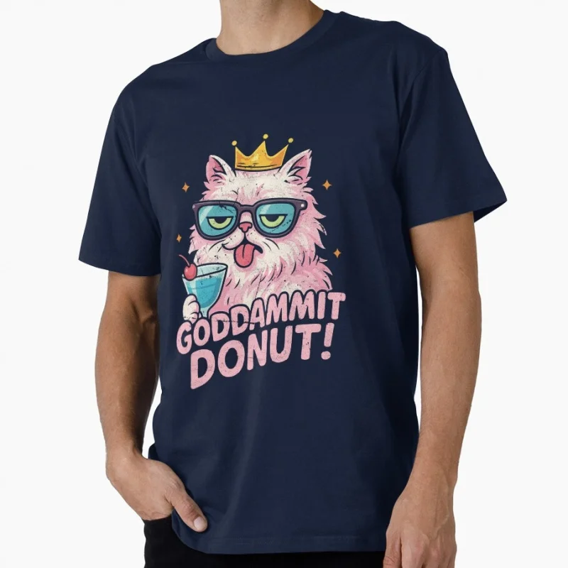 Фото Футболка Goddammit Donut Princess Sic-Fi Dungeon Crawler Carl в подарок для любителей книг, забавная футболка с мультяшным рисунком, одежда в стиле Y2K, размеры S-6XL №1