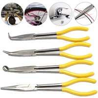 1pcs needle nose pliers jewelry making hand tool extra long nose pliers set straight bent tip mechanic equipment