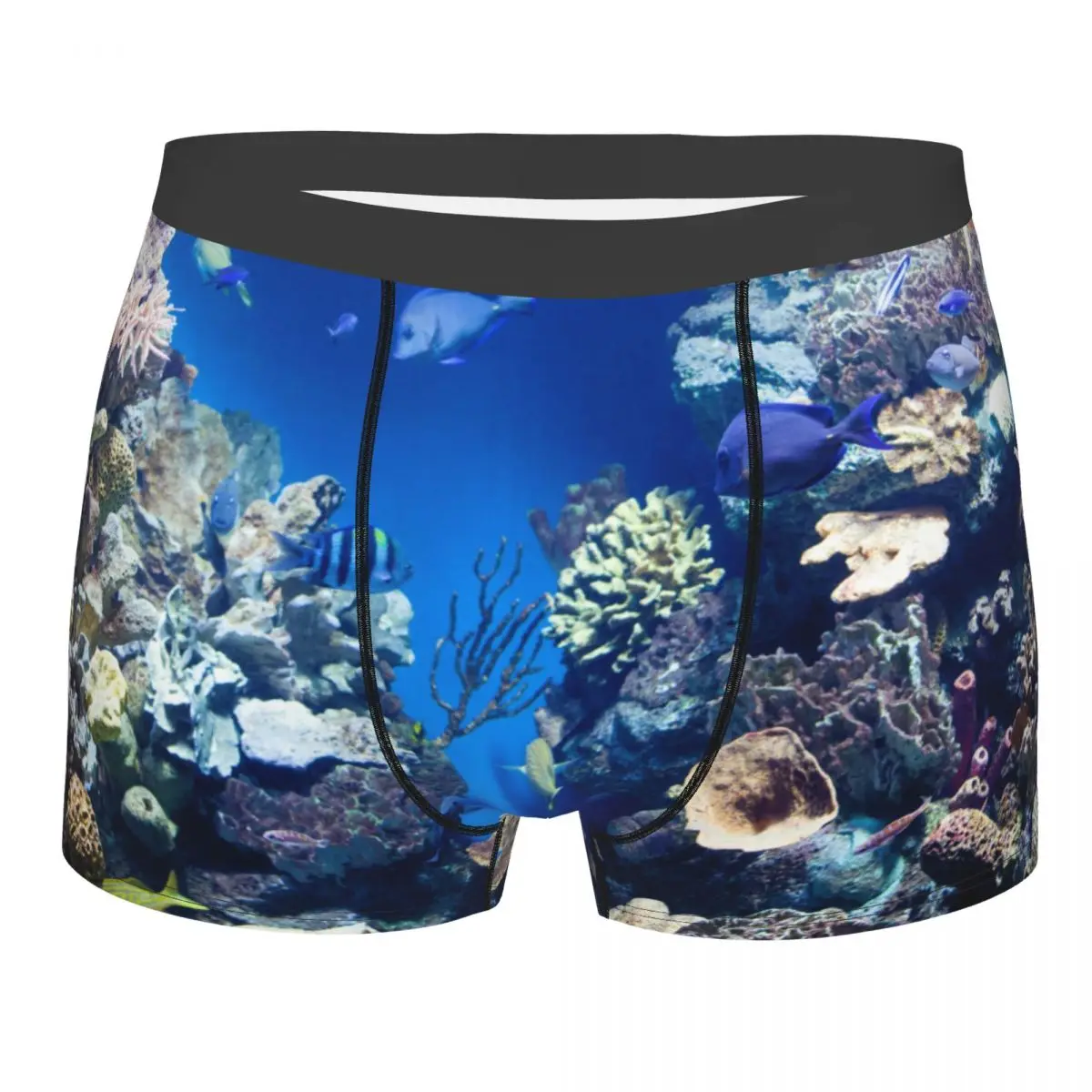 

Men's Panties Underpants Boxers Underwear Underwater World With Corals Tropical Fish Sexy Male Shorts