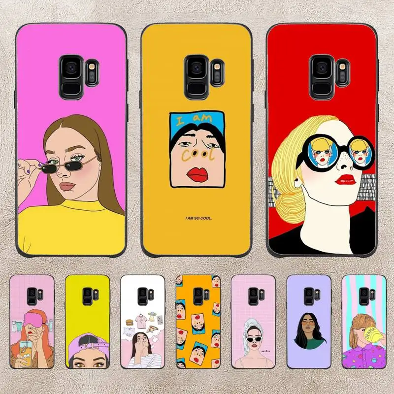 

Cute Cartoon Letter Deer Smiley Face Phone Case For Samsung Galaxy Plus S9 S20Plus S20ULTRA S10lite S225G S10 Note20ultra Case