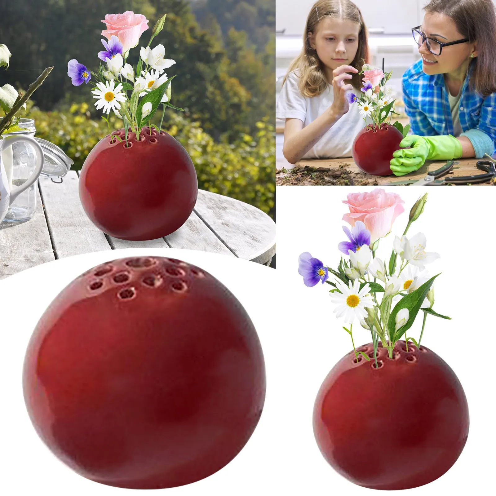 

Контейнер для цветов, ваза ручной работы, цветочное каменное украшение для стола, Креативные украшения для ВАЗ