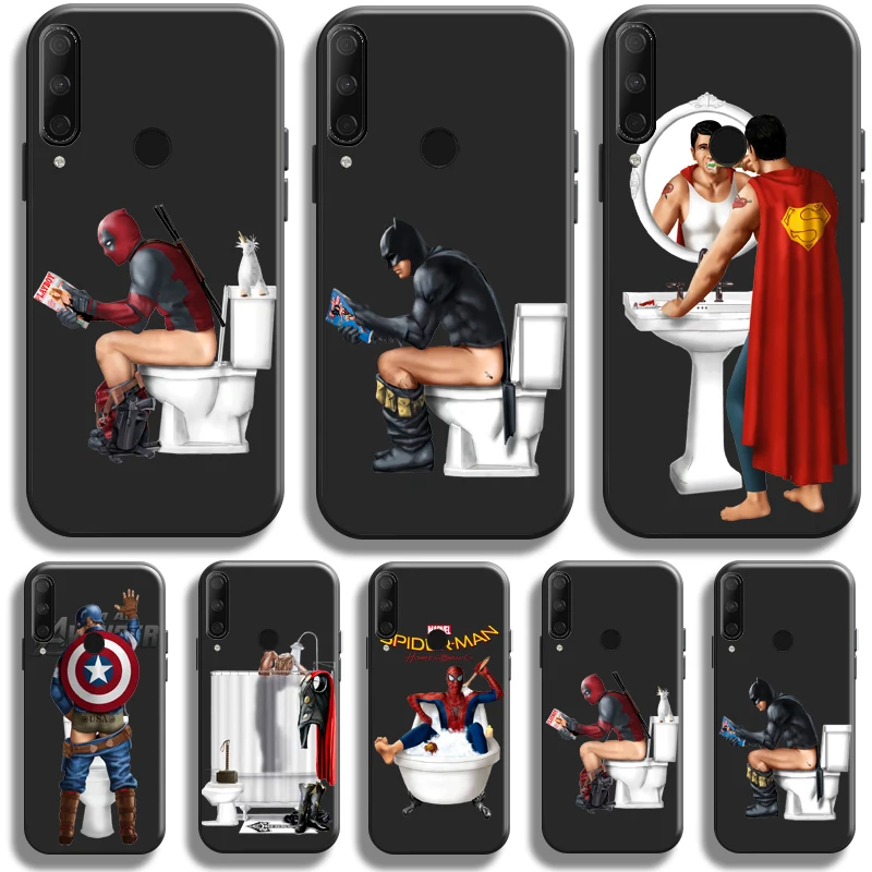 

Marvel Funny Spiderman Phone Case For Huawei Honor 9X 8X 7X Pro For Honor 10X Lite Case Soft Coque Liquid Silicon TPU