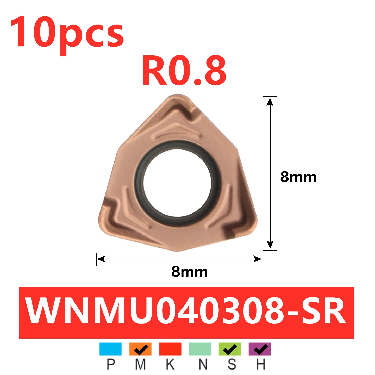 

MFWN90 MFWN XNMU040308 WNMU040304 WNMU040308 серия Быстрая подача карбидная фреза вставка обработка нержавеющей стали