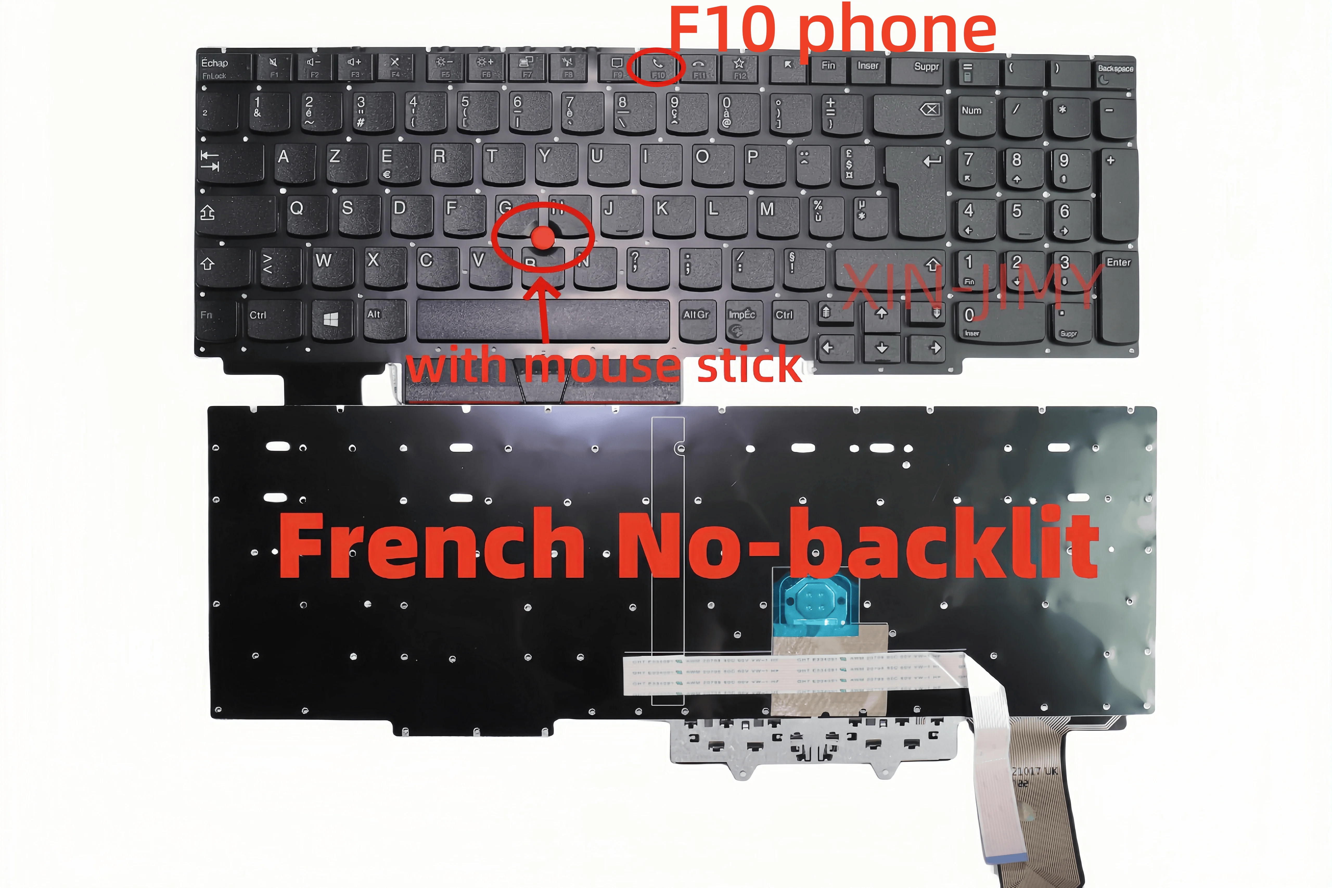 Фото Новая французская клавиатура для ноутбука Lenovo Thinkpad E15 Gen 2 3 4 (тип 20T8 20T9 20TD 20TE) без подсветки №1
