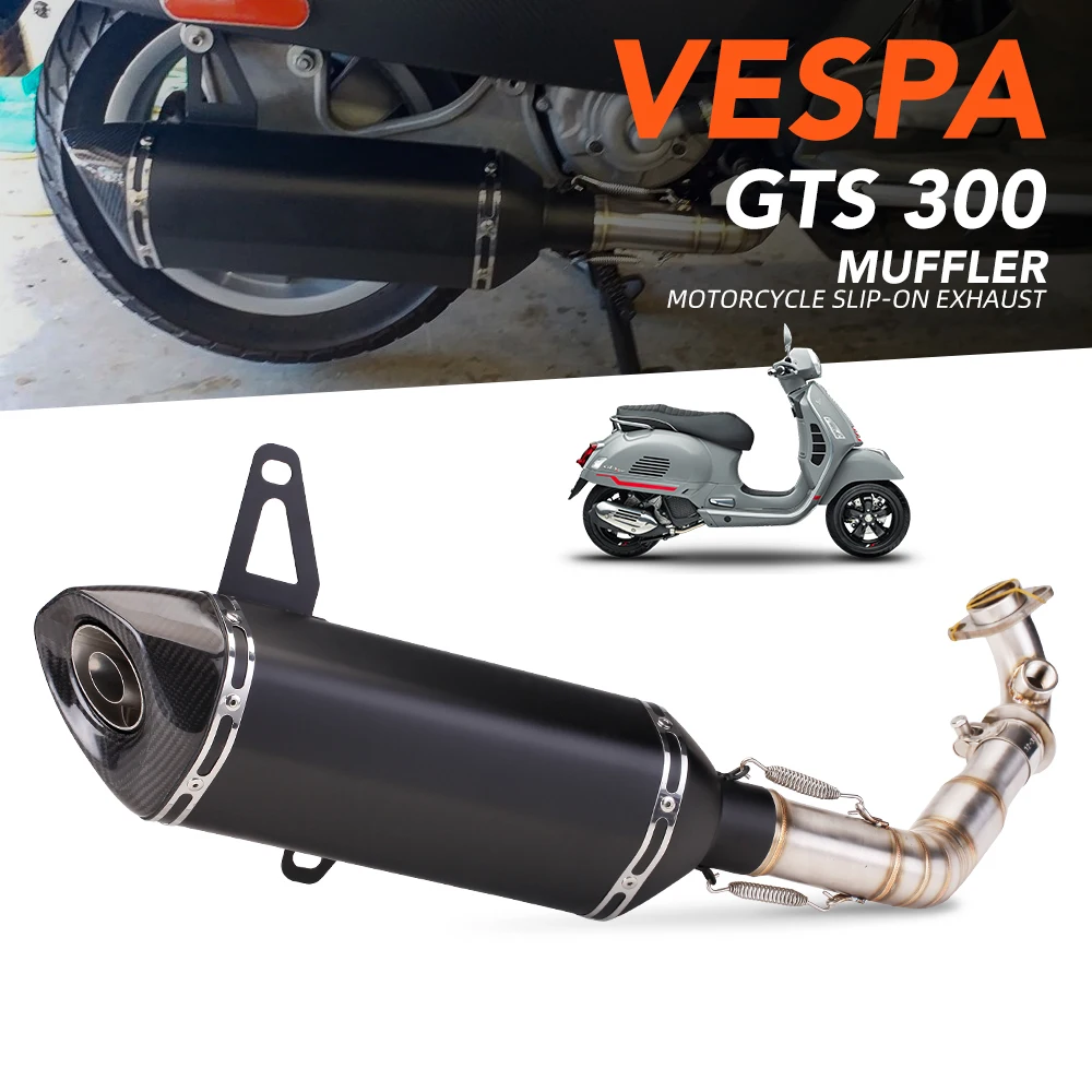 For vespa gts 250 gts 300 2007- 2017 2018 2019 2020 motorcycle slip on exhaust muffler mid-tube gts300