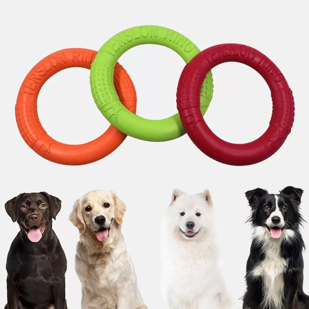 

Pet Pull Ring Bite-Resistant Dog Floating Flying Disc Chew Training Toy Outdoor Flying Saucer Toy Brain Game