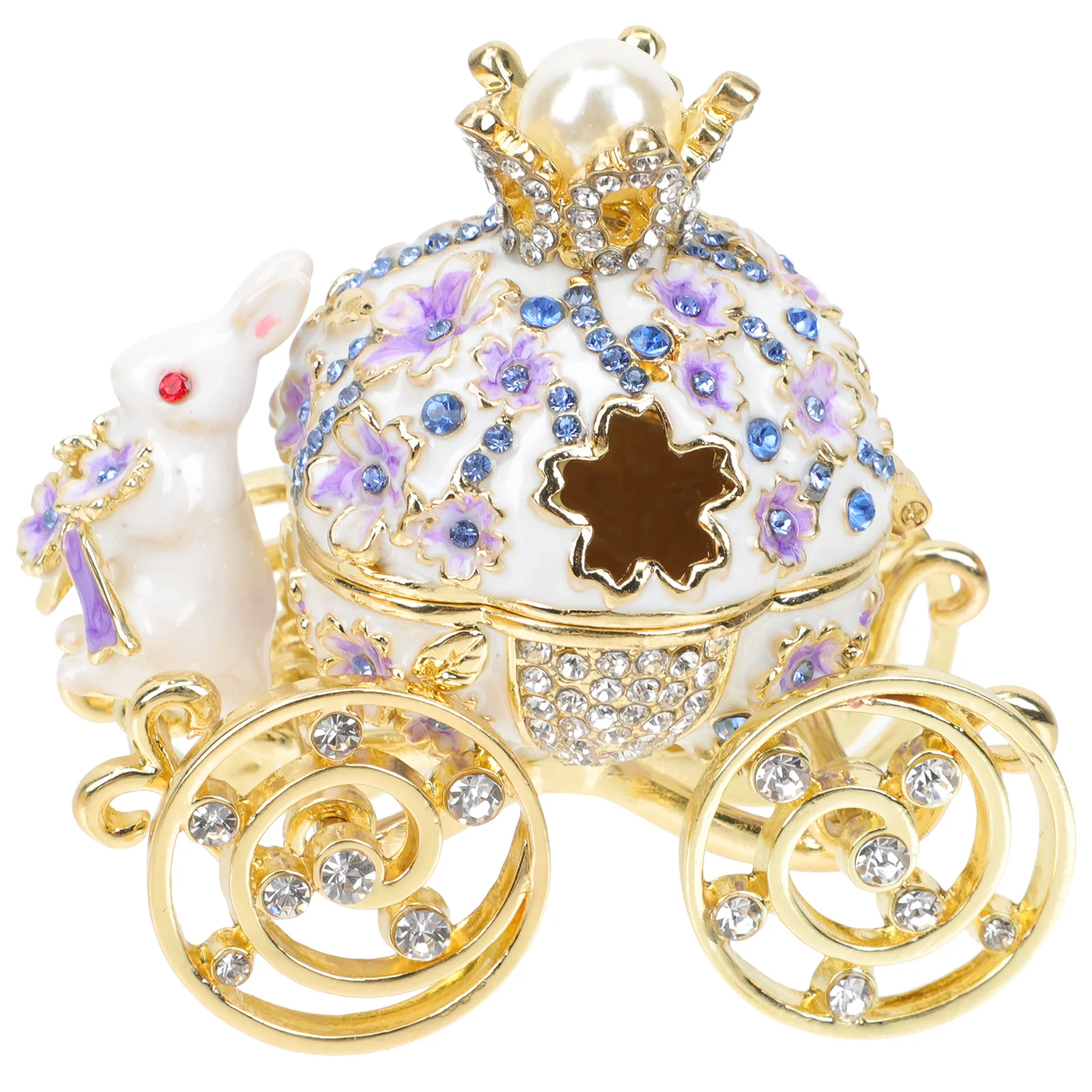 

Box Trinket Storage Ring Valentine Hinged Pumpkin High Necklace Painted Favors Daycandy Grade Holder Carriage Case Alloy