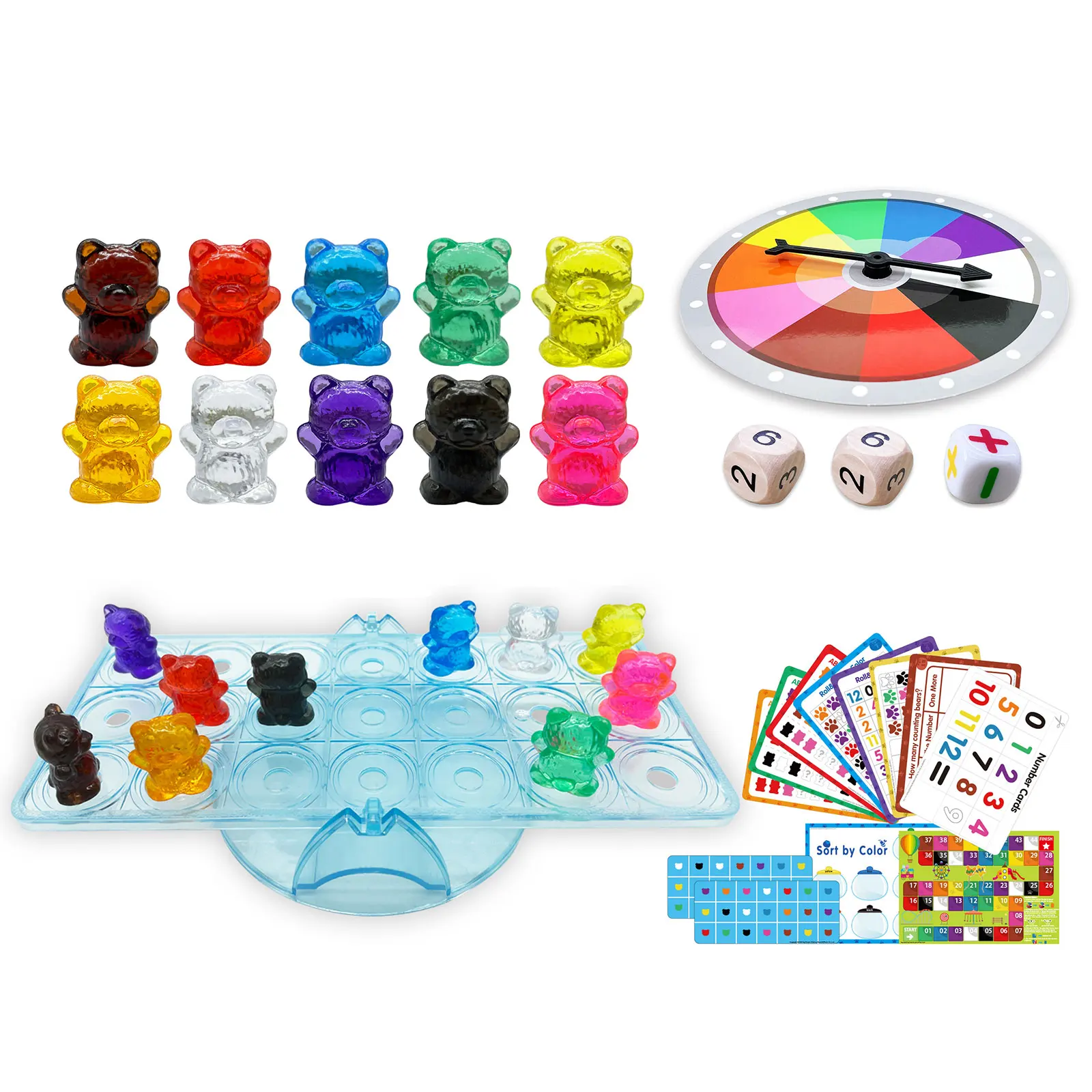 

Математические игрушки Монтессори, Радужный цветной медведь, подсчет весы, Обучающие Развивающие игрушки для детей, математический матери...