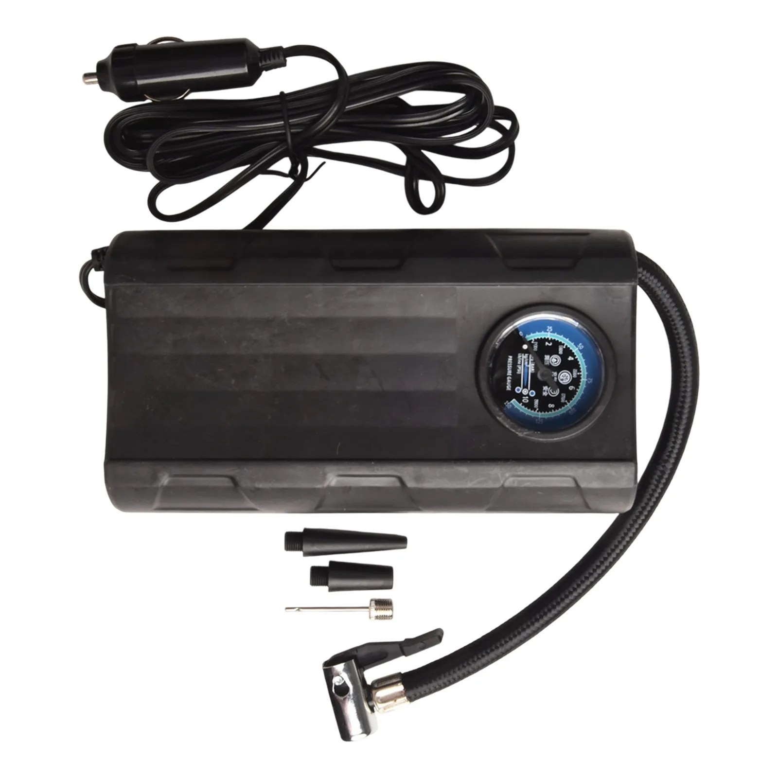 Автомобильный воздушный насос электрический компрессор портативный самоходный