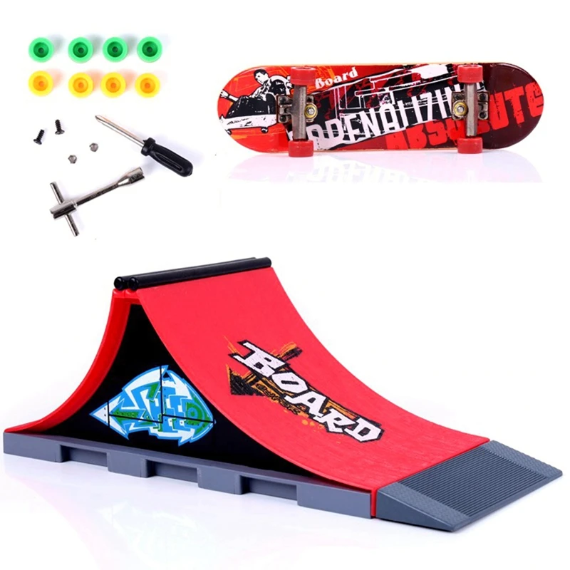 

Finger Skateboards Skate Ramp Parts Set Toy Fingers Training Sport Fingerboard Toys Skate Park Ramp Toy