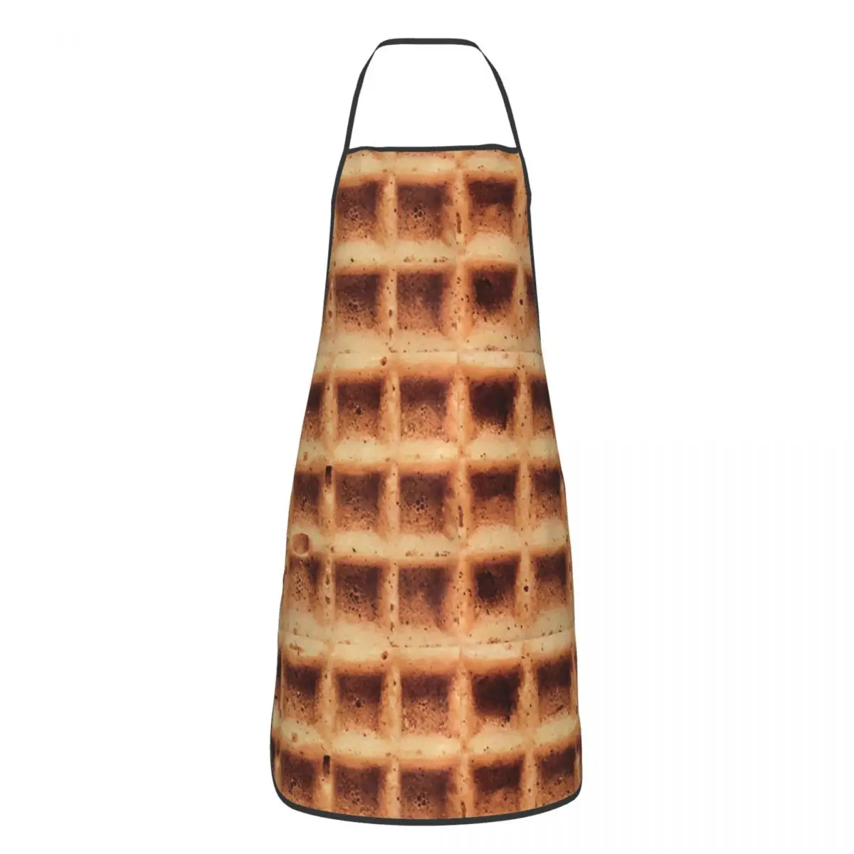 

Waffle Time Apron Funny Household Kitchen Chef Cleaning Tablier Cooking Cuisine Bib for Women Men Painting