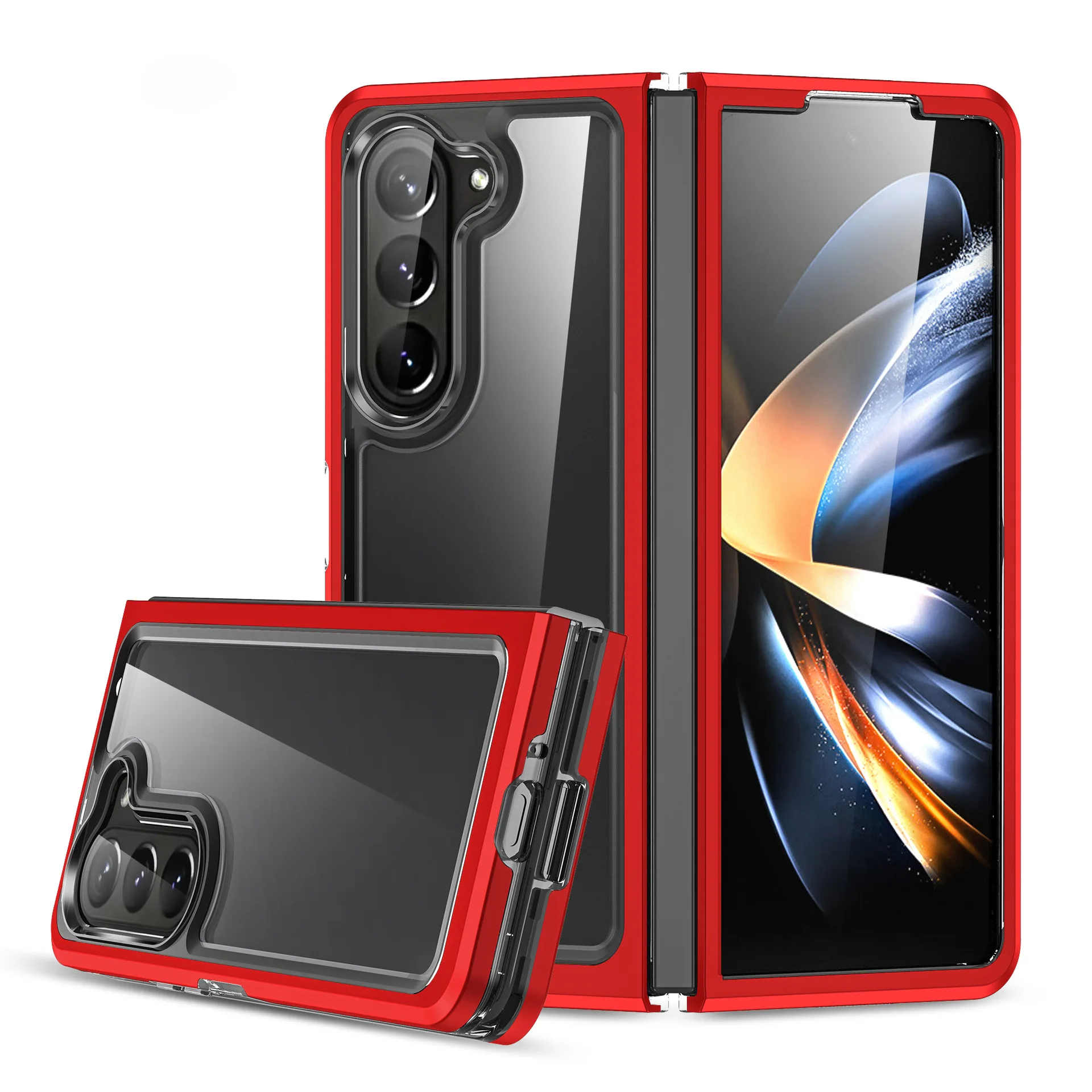 

Ultra-thin All-inclusive Folding Phone Case For Samsung Galaxy Z Fold 5 Fashion Acrylic Anti-fall Transparent Protection Sleeve