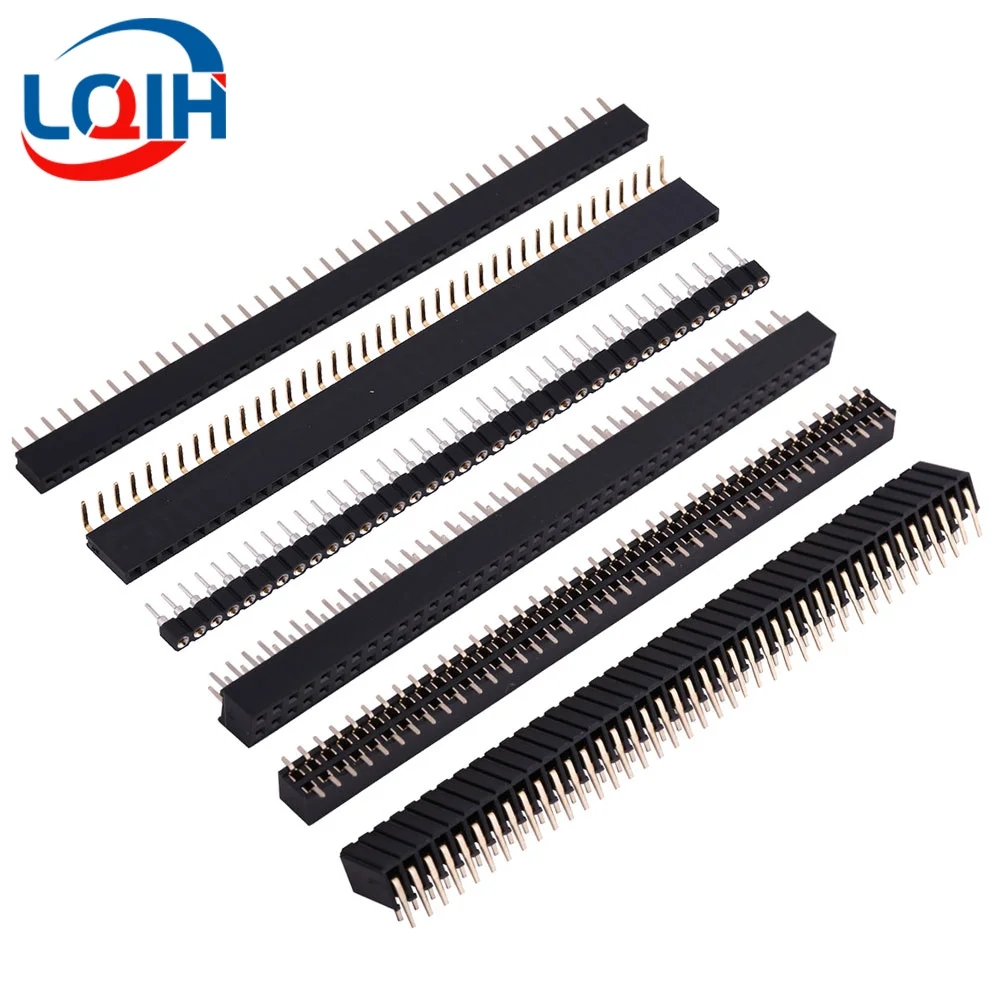 

5CS Pitch 2.0mm 1x40 2x40 Pin Single Double Row Right Angle Straight SMT SMD Round Female Header Connector