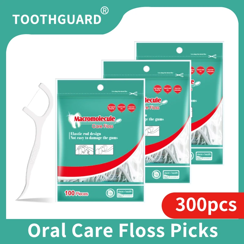 300pcs Dental Floss Ultra Thin Tooth Picks Clean Between Teeth Toothpicks With Thread Adult Oral Cleaning Dental Flosser Bagged
