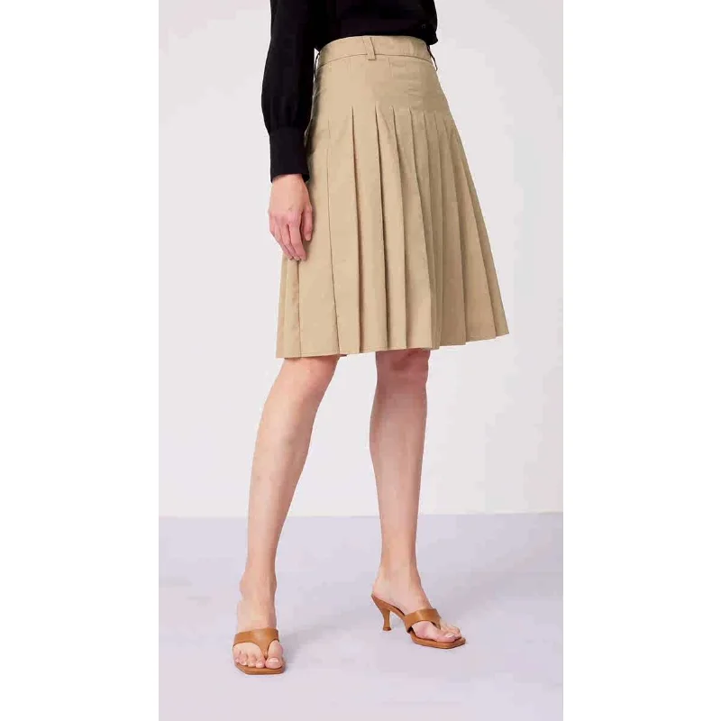 Hazzys Women's Summer Pleated Skirt Half Skirt High Waist Skirt Bundle Skirt Female Skirt Slim Summer Skirt Fashion High Quality