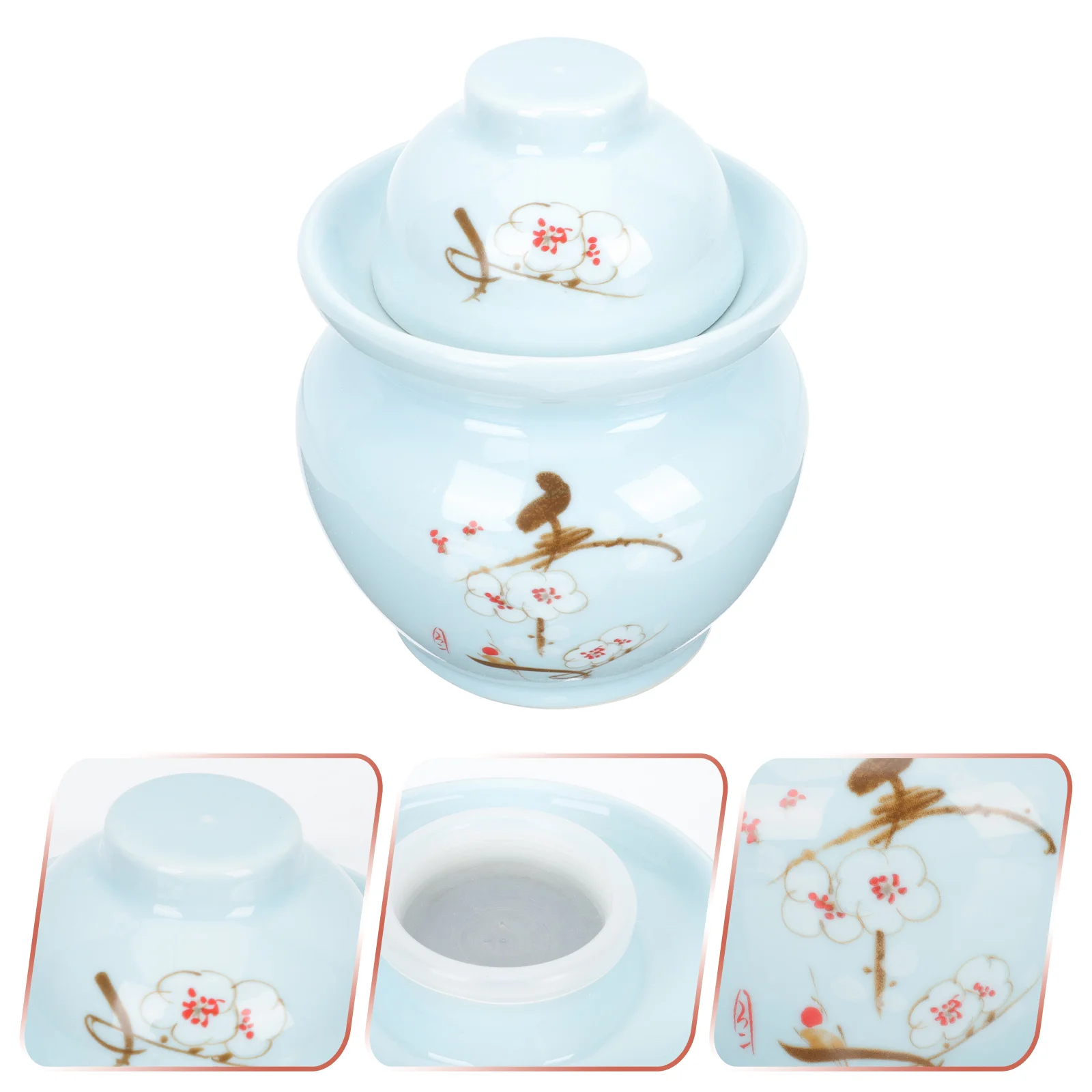 

Household Pickle Sealing Jar Plum Blossom Pattern Vinatge Pickle Sealing Jar