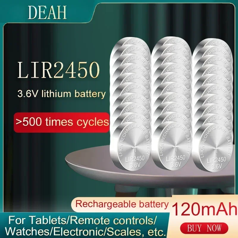 Литиевая аккумуляторная батарея LIR2450 100 шт