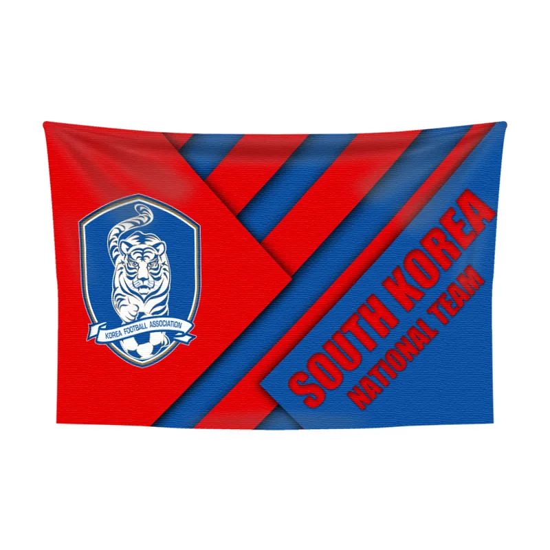 

South Korea National Team Tapestry Aesthetic Wall Banner Hanging Room Decor Home Decoration World Football Club Cloth Backdrop