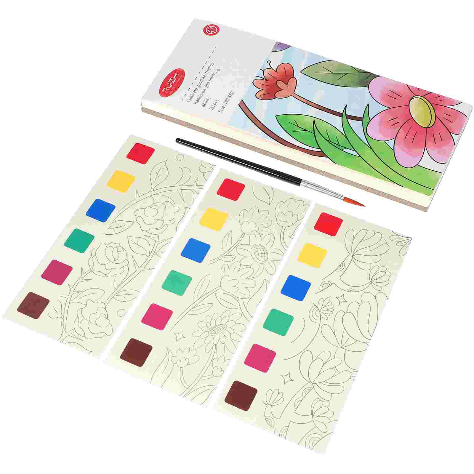 Акварельный блокнот для рисования раскраска в спиральном переплете детские