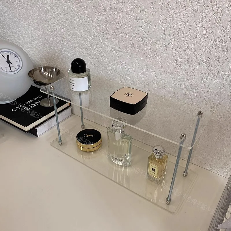 

Многоярусная Акриловая Подставка-органайзер Для Парфюмерии И Косметики, Прозрачная Полка, Регулируемая По Высоте