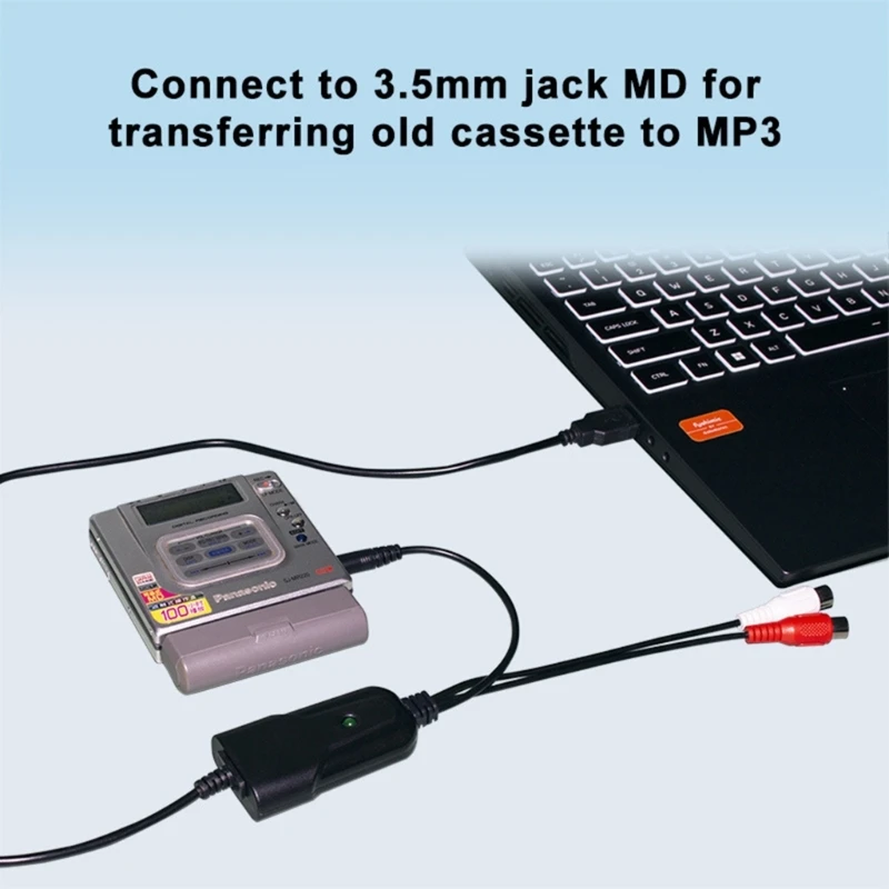 Слуховой USB-конвертер для легкого преобразования кассеты в MP3 звуки записи и