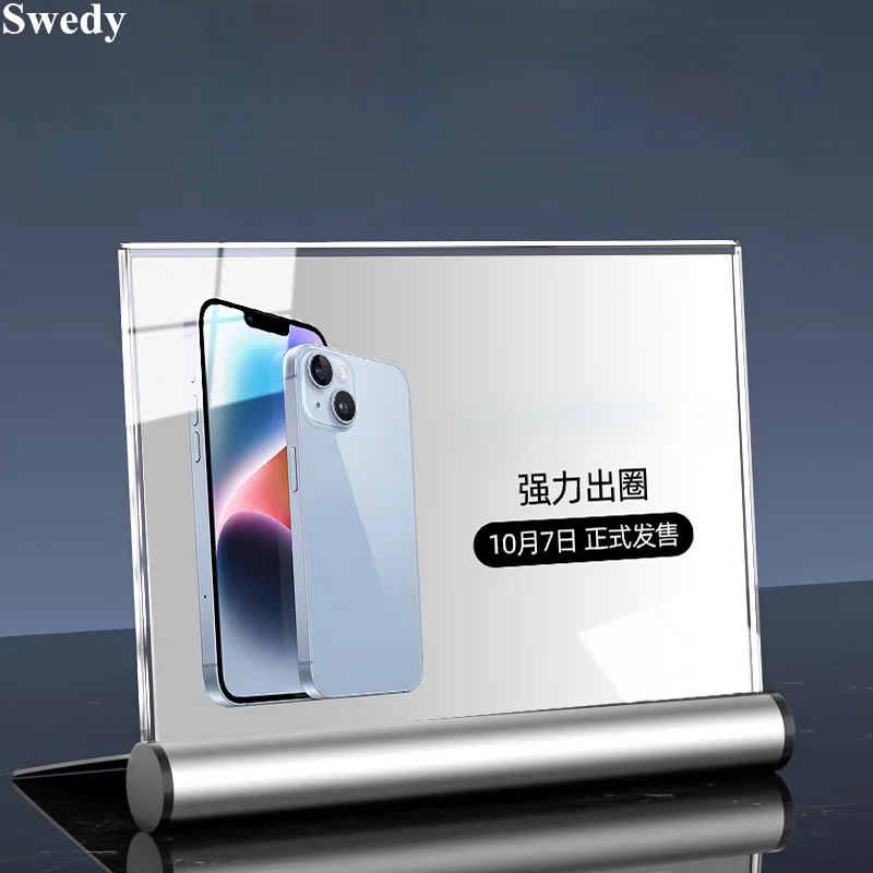 Алюминиевый L-образный акриловый держатель для вывесок A6 10x1 5 см заметок ценники