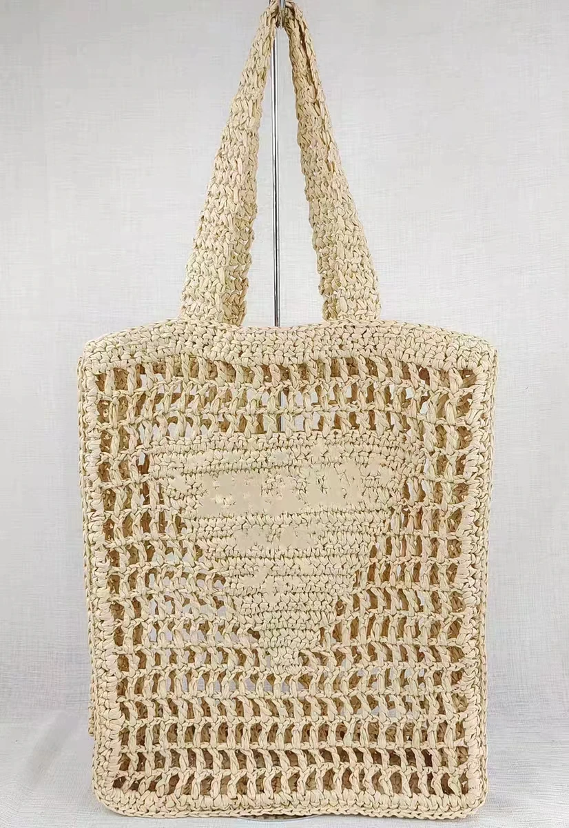 

2023 brand hand-woven oversized tote bag, Raffia Beach bag
