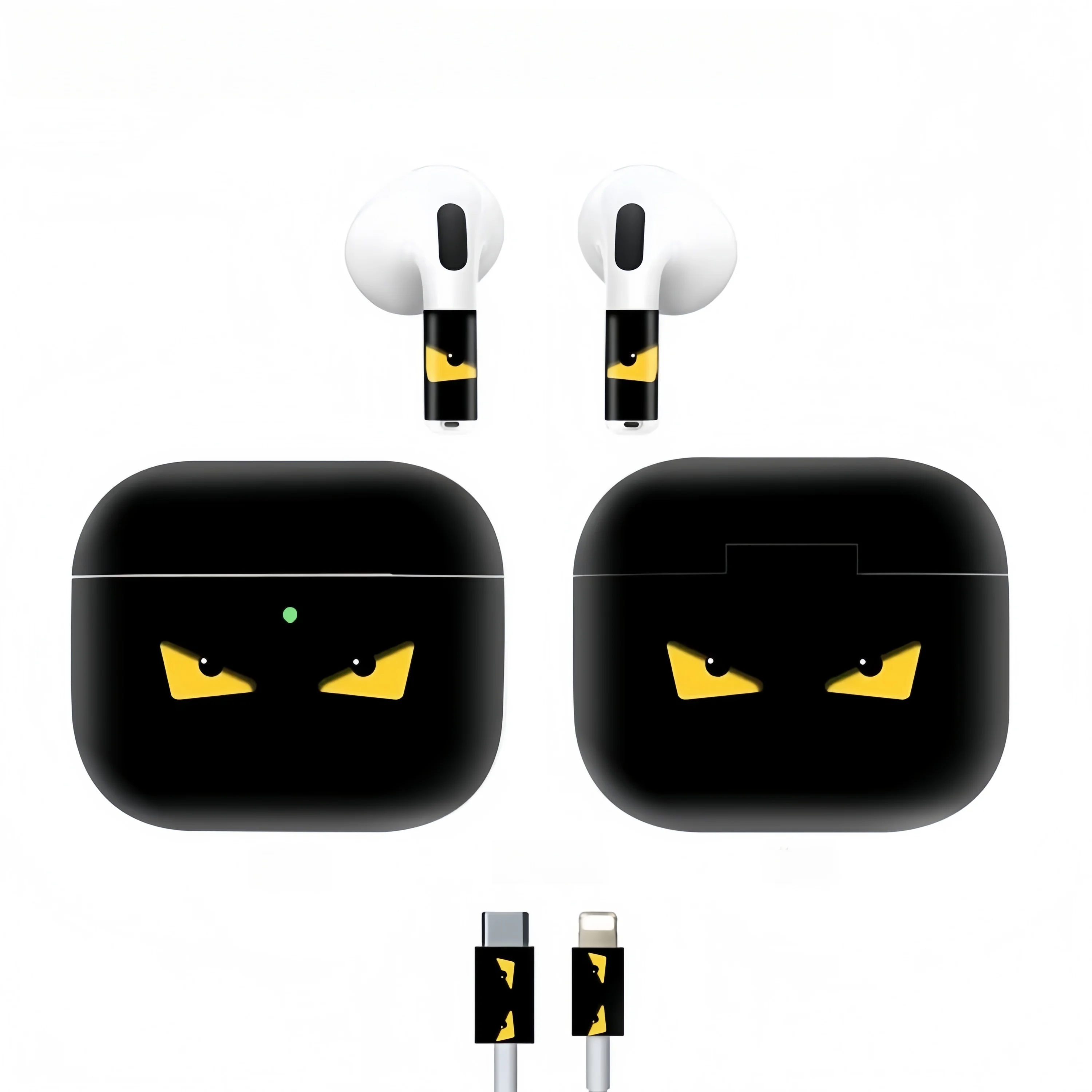 Фото 2 шт. матовая наклейка для AirPods Pro 3, защитная пленка для всего тела, наклейка для AirPods Pro 3, 2 шт. №5
