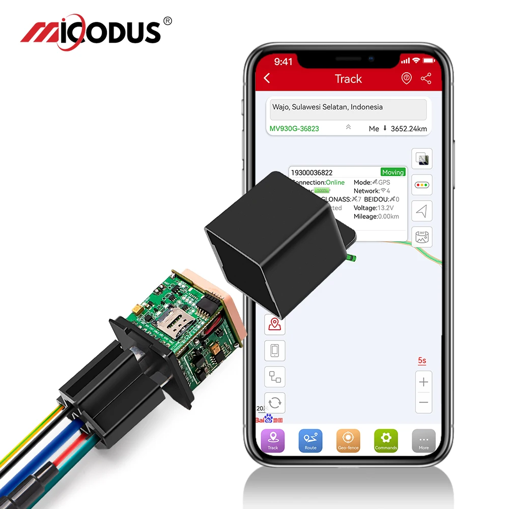 

Автомобильный GPS-трекер MiCODUS 4G MV930G для Франции, 9-95 в