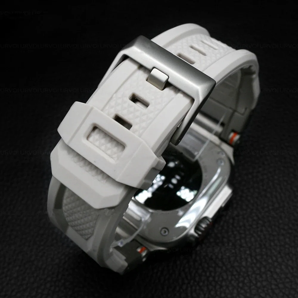 Роскошный ремешок для Apple Watch Ultra 2 1 Series 9 876 SE 54 жесткий дизайнерский iWatch