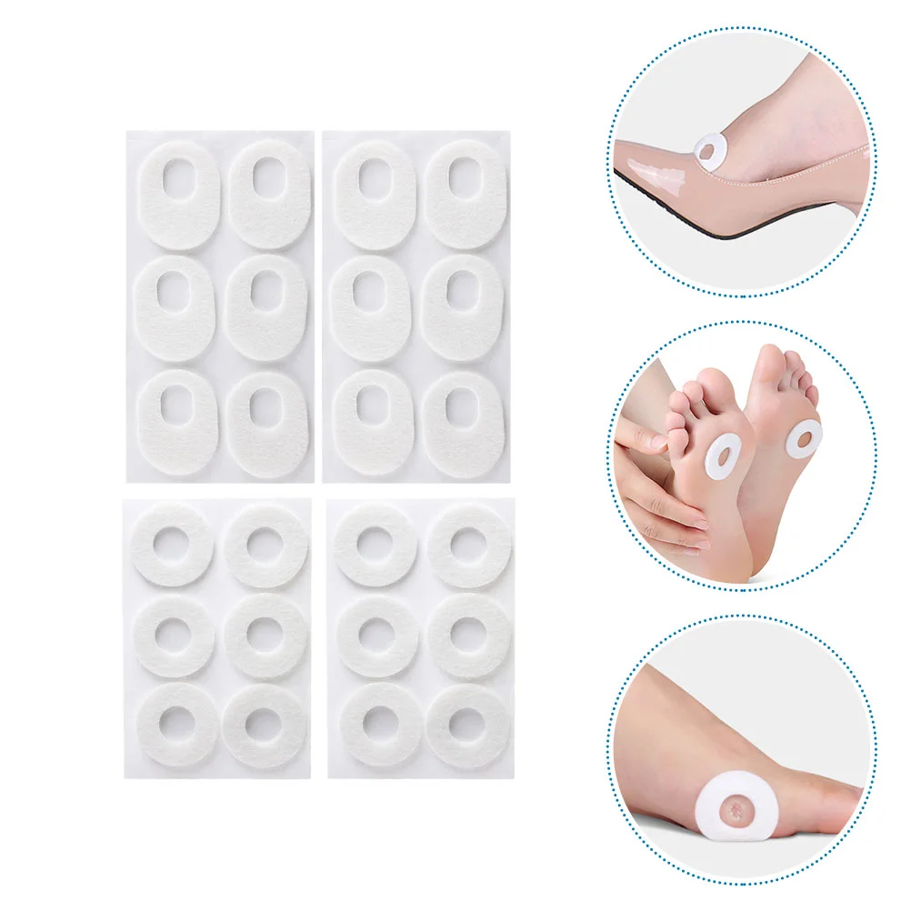 

4 Sheets Corn Free Stickers Feet Pads Heels Soft Foam Callus Cushions Tool Callus Removers Felt Self- Adhesive Corn Cushion Pads