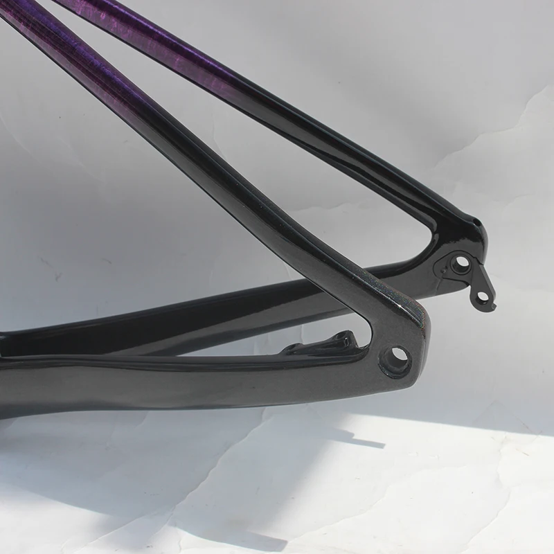 Naturefly Фиолетовая карбоновая гравийная рама велосипеда Дорожная сквозной оси