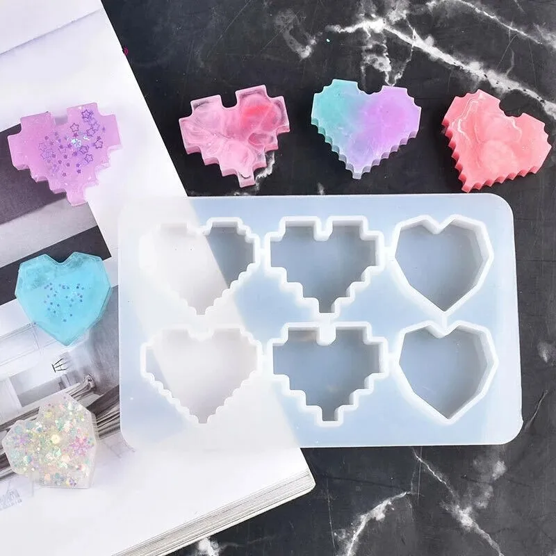

1pc Heart Shaped Key Chain Necklace Pendant Silicone Mold for Jewelry Making Resin Mould Casting Craft DIY Tool