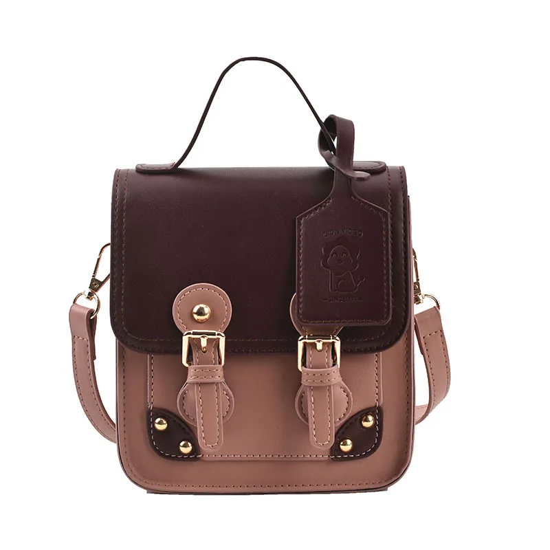 

Han Edition Portable Bag Handbag Vogue Color Small Square Bump Brim Joker Single Shoulder Bag