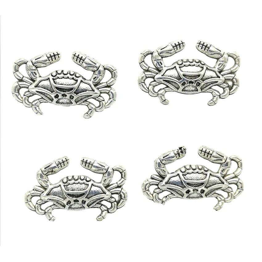 

12pcs Antique Silver Color Crab Pendants Charms for Jewelry Making 20*12mm