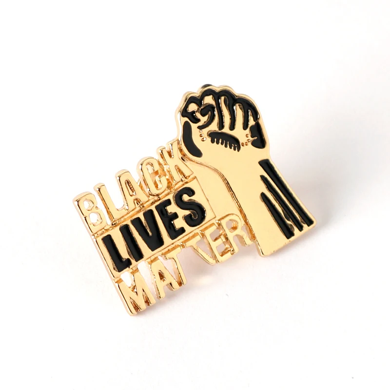 

Fist Enamel Pin Black Lives Matter Badge Black Power Raised Fist Justice Jewelry Brooches Lapel Pins Gift for Friends