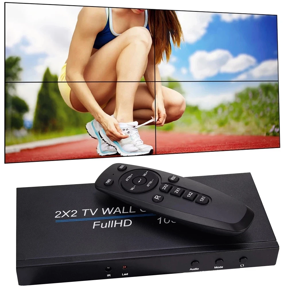 

HD 4 Channel TV Stitching Box Video Wall Controller 1x3 1x2 1x4 2x1 3x1 4x1 2x2 Video Wall Processor TV Splicing Box Converter