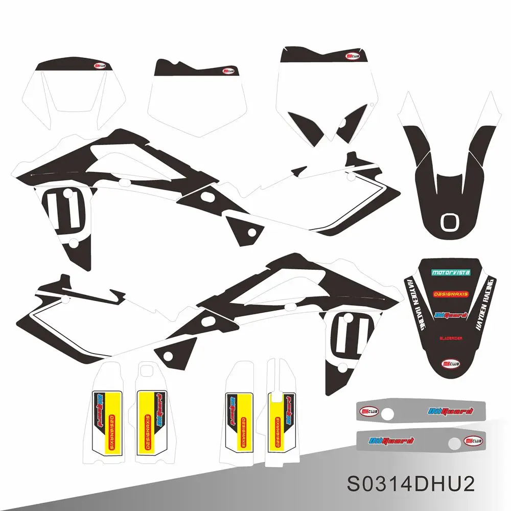 Для Husqvarna TC TE 250 450 510 2005 2006 2007 полный графический Набор наклеек с наклейками задний