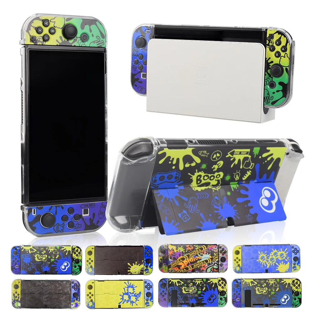 for Splatoon 3 Switch Case Cute Anime Hard Shell Cover Protective for Nintendo Switch Oled Console Skin Game Accessories