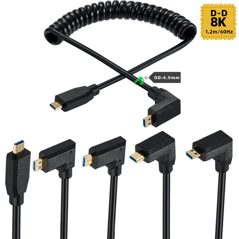 1 2 м Вверх вниз левый правый Micro HDMI — совместим с кабелями типа D папа-папа 8k@60hz4k @ 120