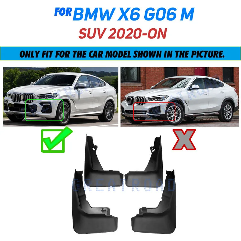 

Автомобильные брызговики для BMW X6 G06 M-Sport 2020 2021, брызговики на крыло, брызговики, аксессуары для брызговиков