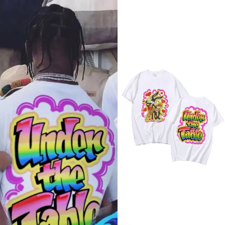 

Cactus Jack Men Women Tshirt Mens Mob Travis Scott Tees Rabbit Printed T Shirt Unisex Hip Hop Style Short Sleeve Boys T-shirts