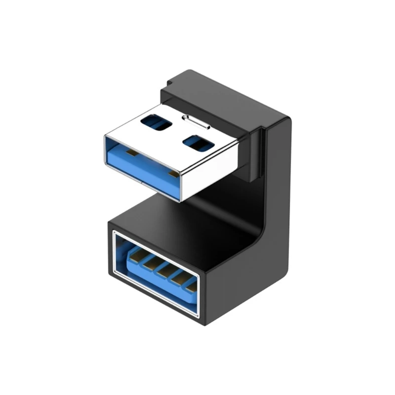 

Переходник с USB Type A на Type A, вверх и вниз, угловой адаптер USB 3,0, удлинитель со штыревыми соединителями на 180 градусов, 5 Гбит/с, для ноутбуков и П...