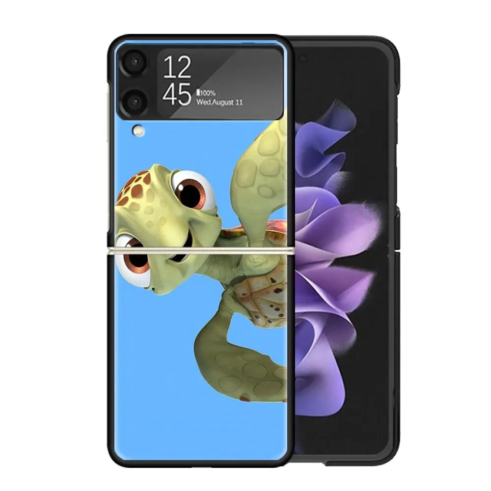 Черепаха с рисунком морской черепахи для Samsung Galaxy Z Flip 6 5 4 3 5G Черный чехол телефона