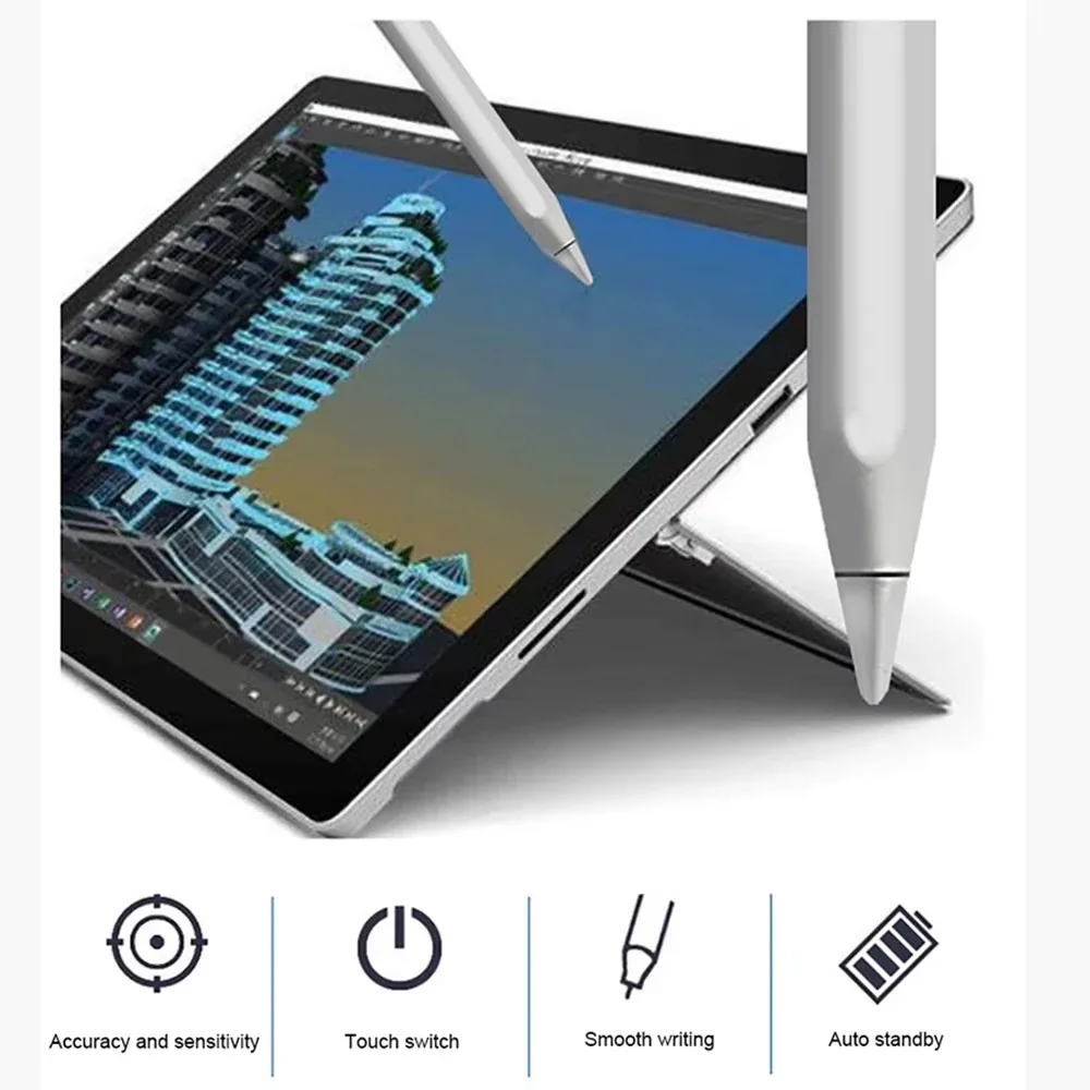 Фото Универсальный стилус Lenovo с тонким наконечником 1,5 мм, без задержек, цифровой карандаш, совместимый с iPad и планшетами Android, для рисования и заметок, новинка 2026 года №3